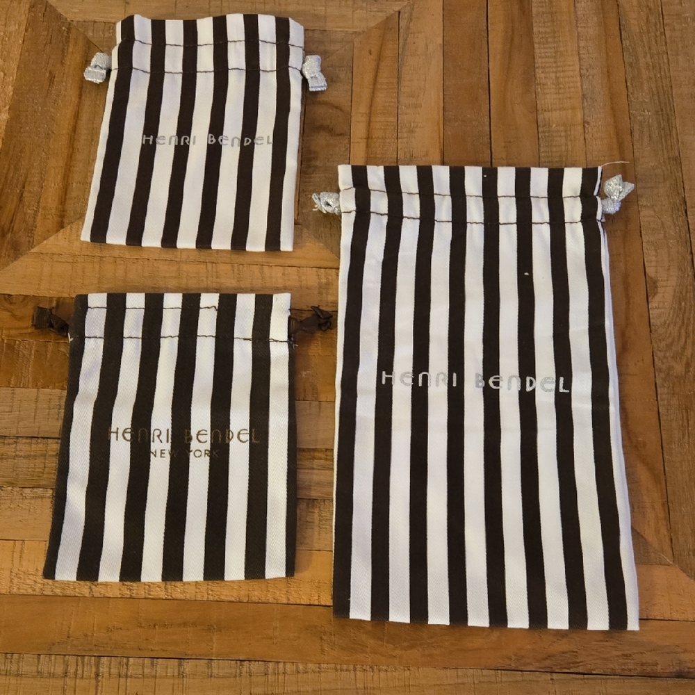Henri Bendel Striped Drawstring Bags